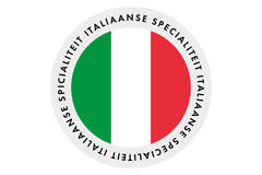 STICKERS 'ITALIAANSE SPECIALITEIT' 28mm 500st/rol
